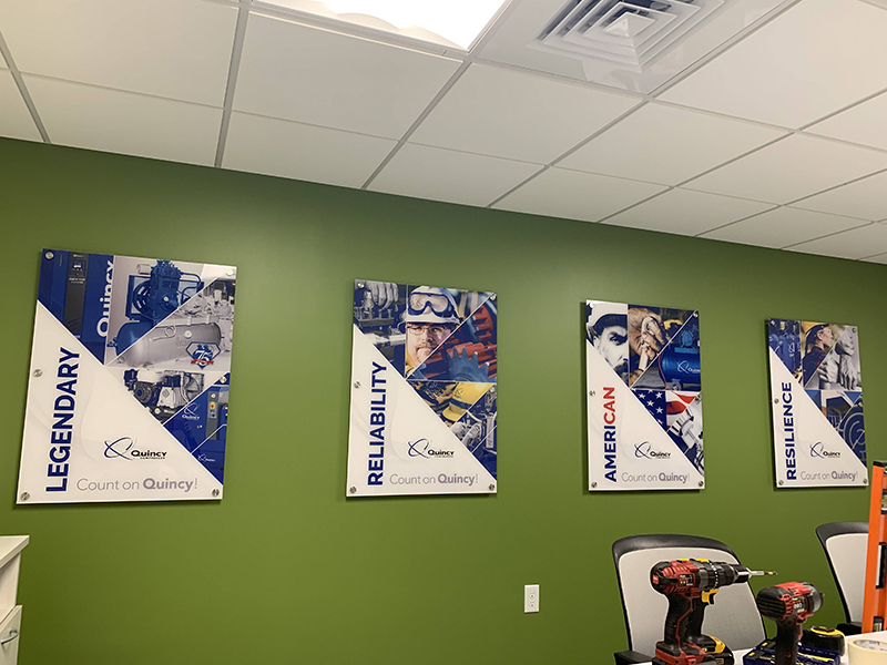 Quincy Compressor wall graphics